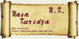 Maša Kuridža vizit kartica